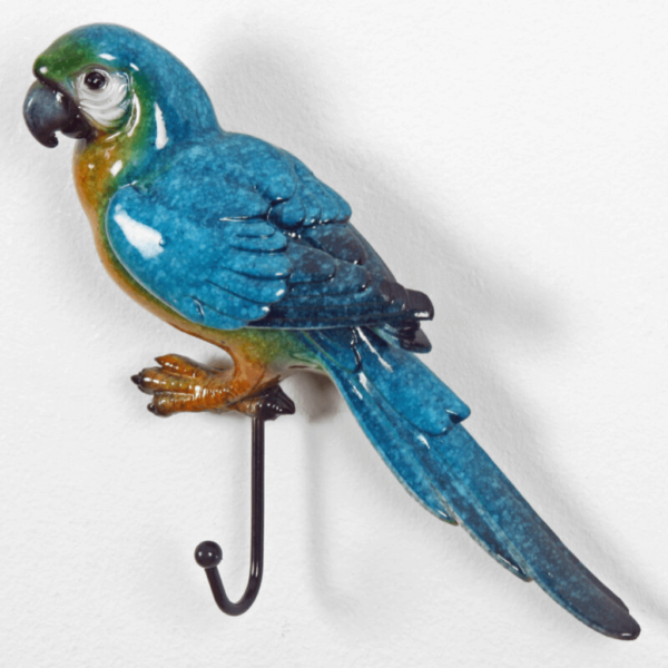 Blue and yellow parrot hook